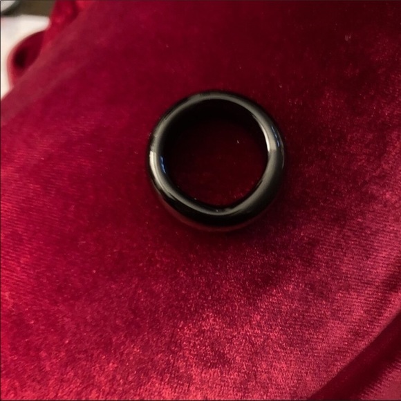 🎲TRADED🎲BLACK AGATE ring, unisex band - Picture 17 of 17